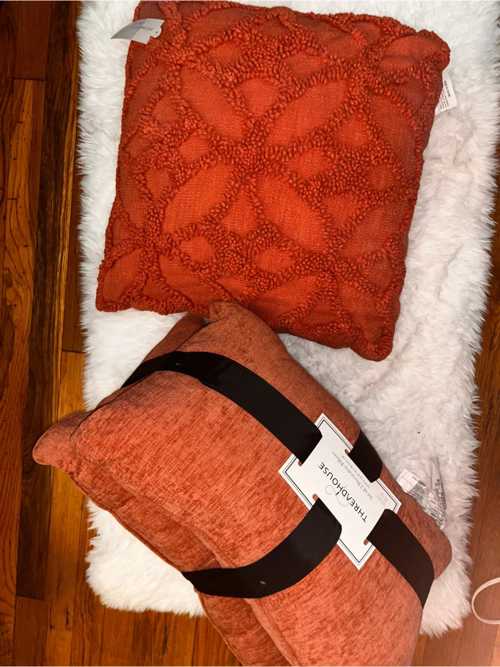 Threadhouse Orange Decorative Throw Pillow